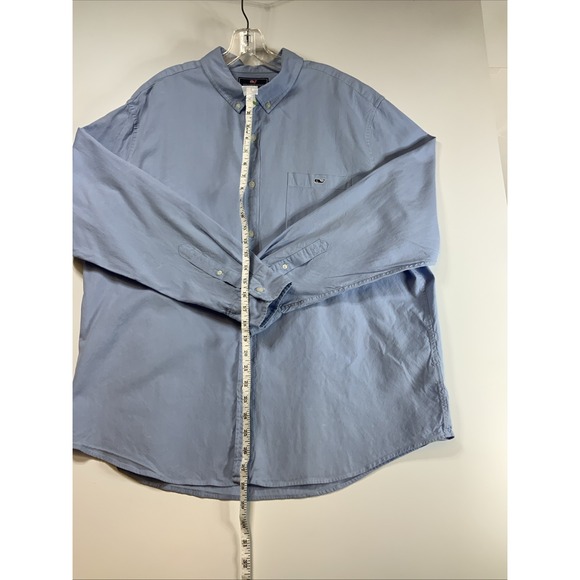 Vineyard Vines Slim Fit Preppy Classic Blue Oxford Shirt, XL - Picture 3 of 11